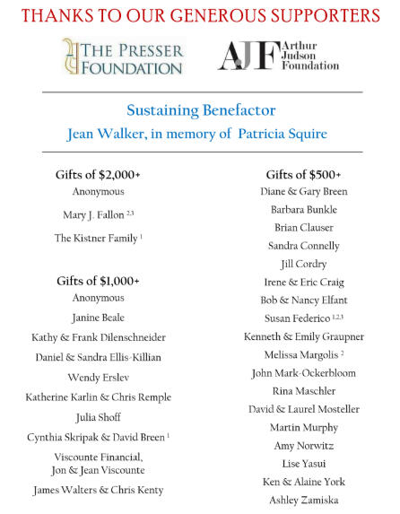 May 2026 Donors
